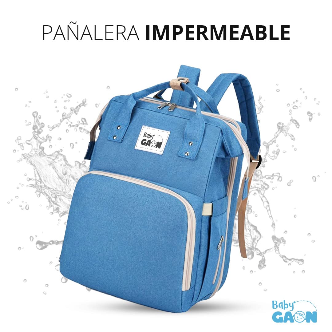 Mochila Moderna Térmica Con Cambiador Pañalera Multifuncional, Bolso Pañales Gran Capacidad, 15 Compartimientos Organizadores Moderna Bolsa de Pañales … (Azul.) -#11001001012301010502#