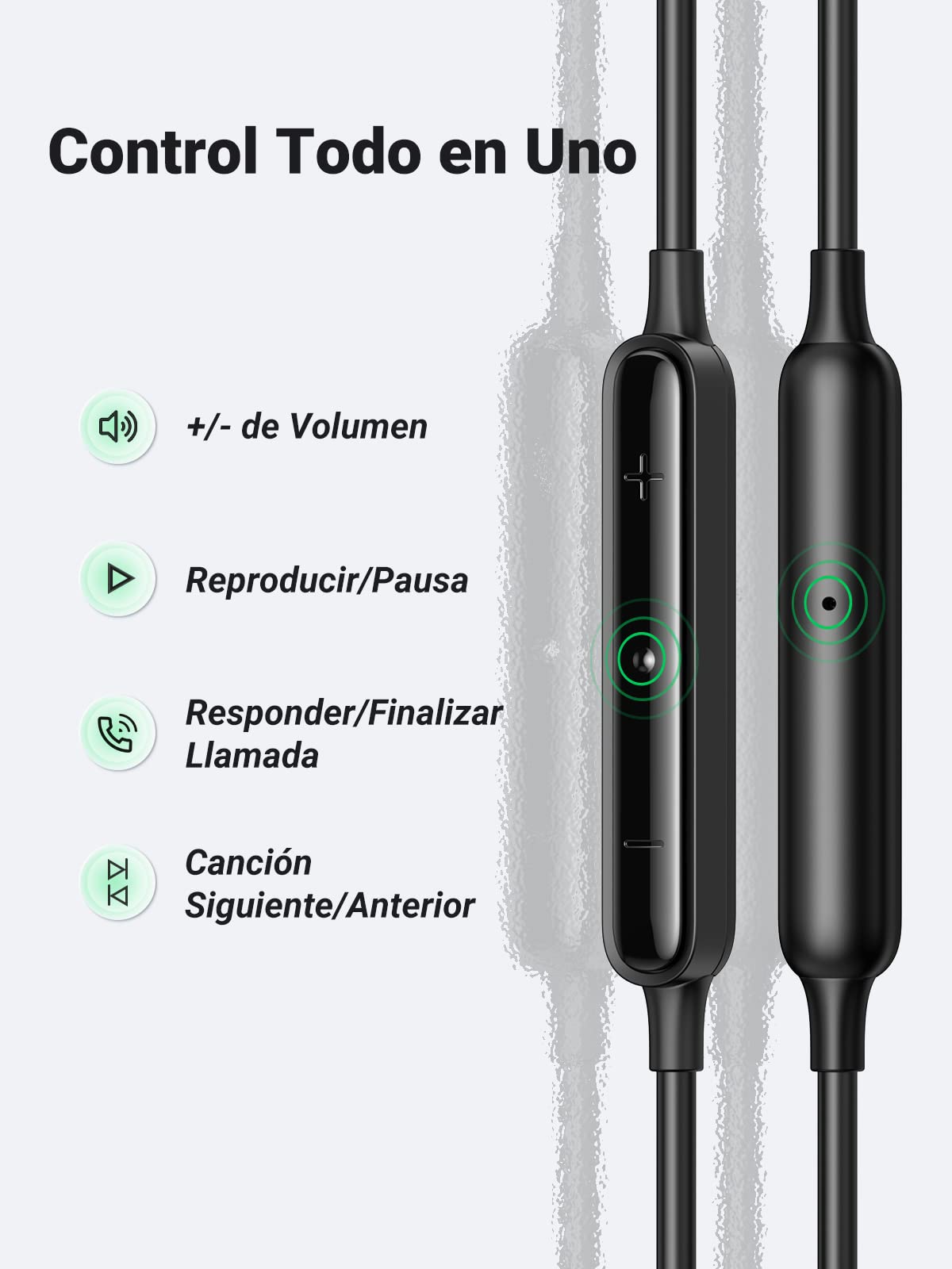 Audífonos UGREEN USB C Negro Cancelación de Ruido HiFi Stereo con Micrófono y Control de Volumen