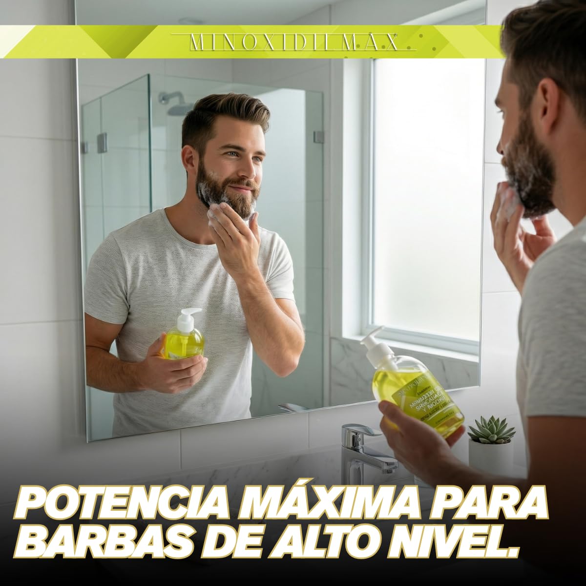 Shampoo Minoxidilmax Bergamota Biotina Crecimiento Cabello y Barba