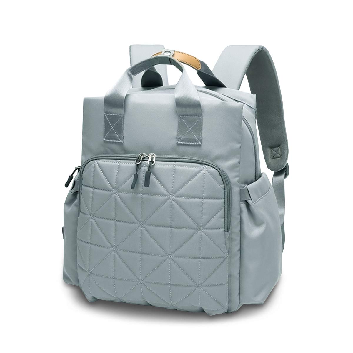 SONARIN Impermeable Mochilas para Pañales Con Nappy Changing Mat,Gran Capacidad, Organizador de Mochila de Viaje,hasta 17 bolsillos,Diseñado para madres posparto,Elegante y Durable(Gris)