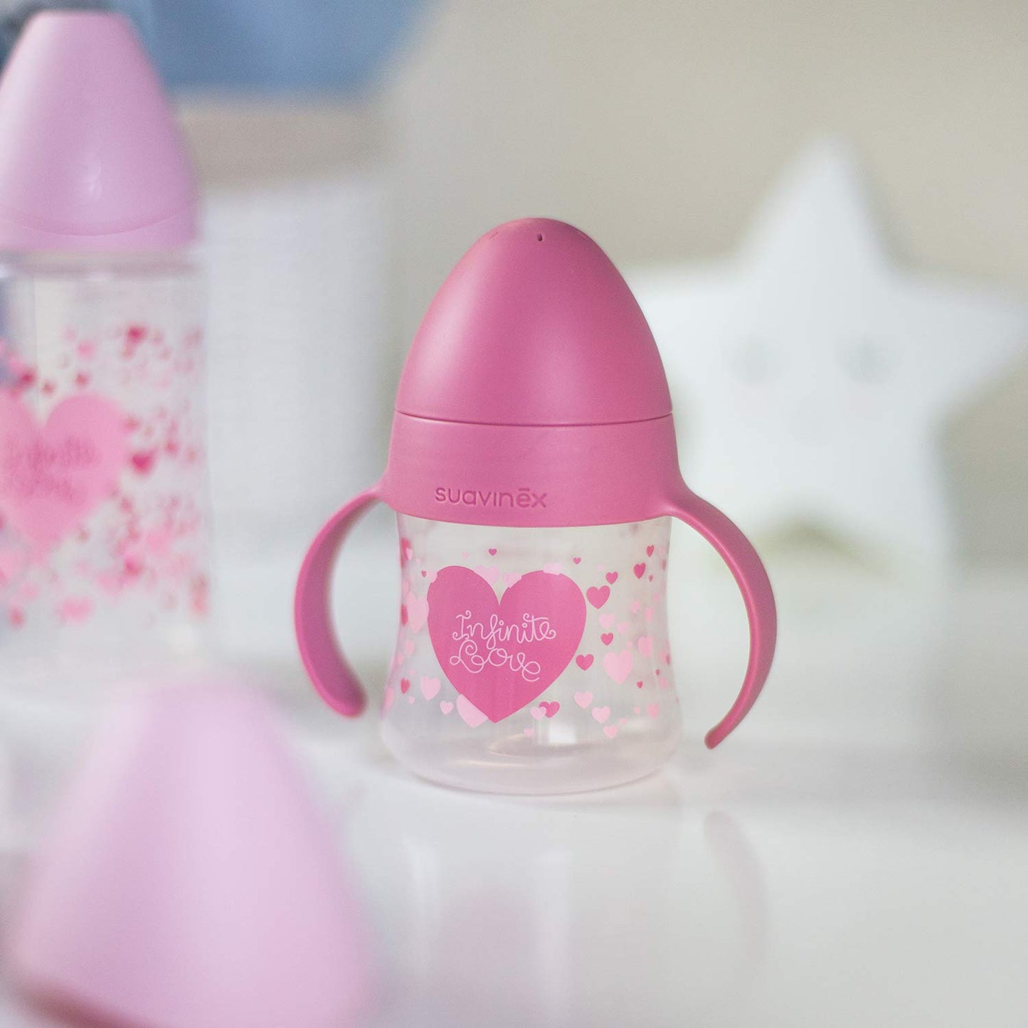Set Biberón SUAVINEX Rosa Infinite Love para Bebé