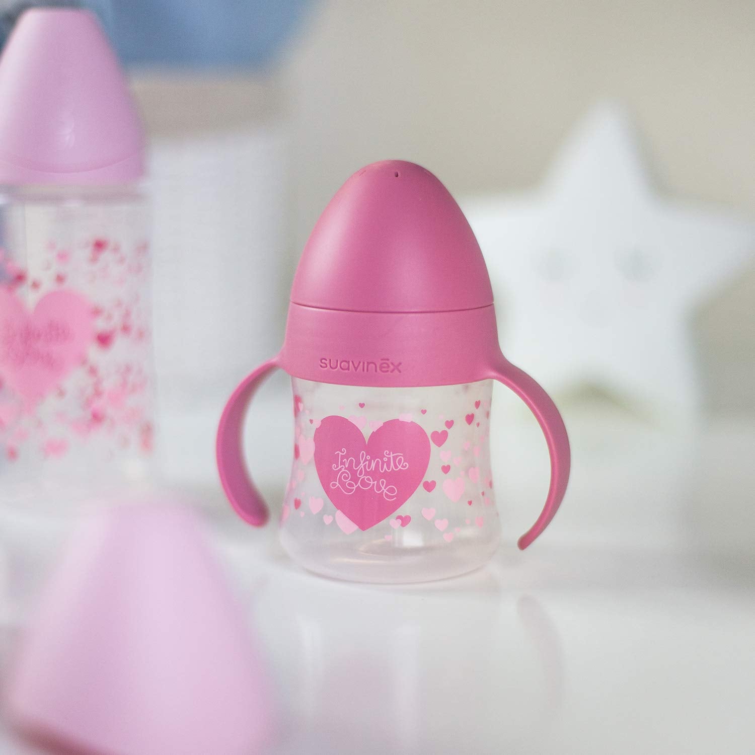 Set Biberón SUAVINEX Rosa Infinite Love para Bebé