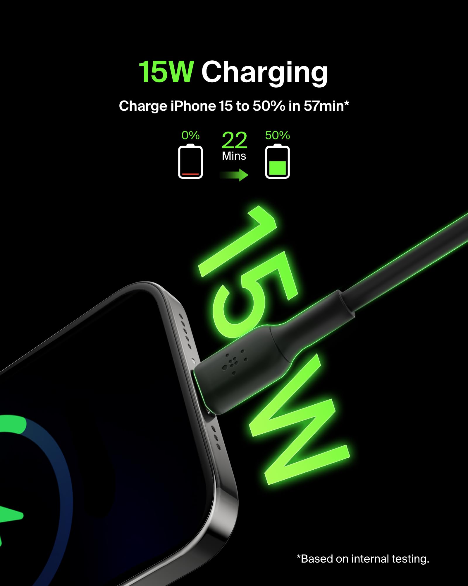 Belkin cable USB-C Boost Charge (cable USB-C a USB-A, cable USB Type-C para iPad Pro, Nintendo Switch, Pixel, dispositivos de Samsung y otros, 1 m), negro