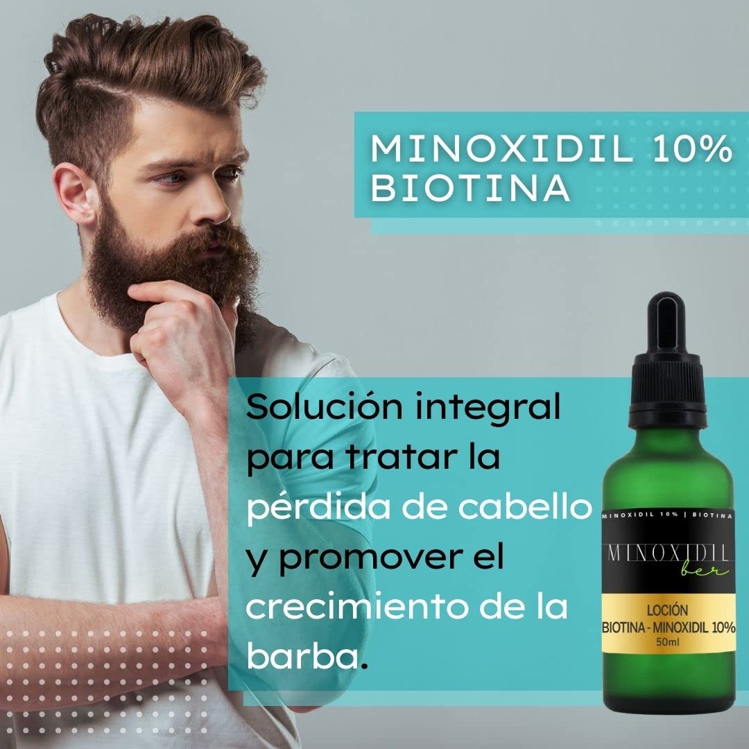 Tratamiento para Cabello y Barba con Biotina 10% Unisex 2 Frascos