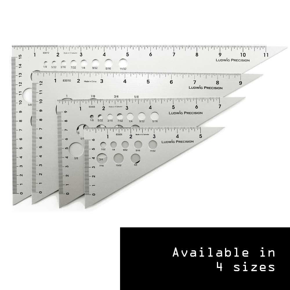 Triángulo de Precisión Alumicolor Ludwig Azul 30-60-90 Grados 25 cm