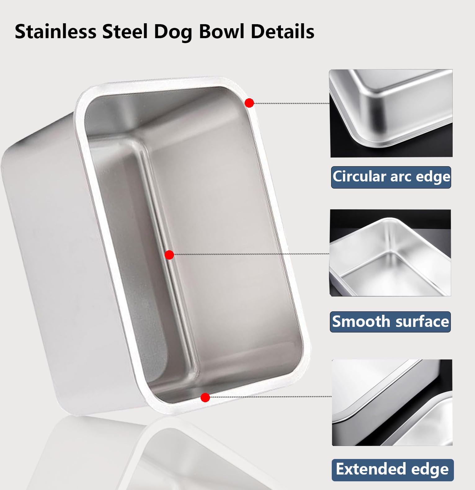 HZAKXIN - tazón de agua extragrande de 3 galones para perros grandes, tazón de agua para perros grandes, tazón de agua de acero inoxidable de alta capacidad y tazón de comida grande, raza de perros XL para interiores y exteriores (M (1.5 galones)