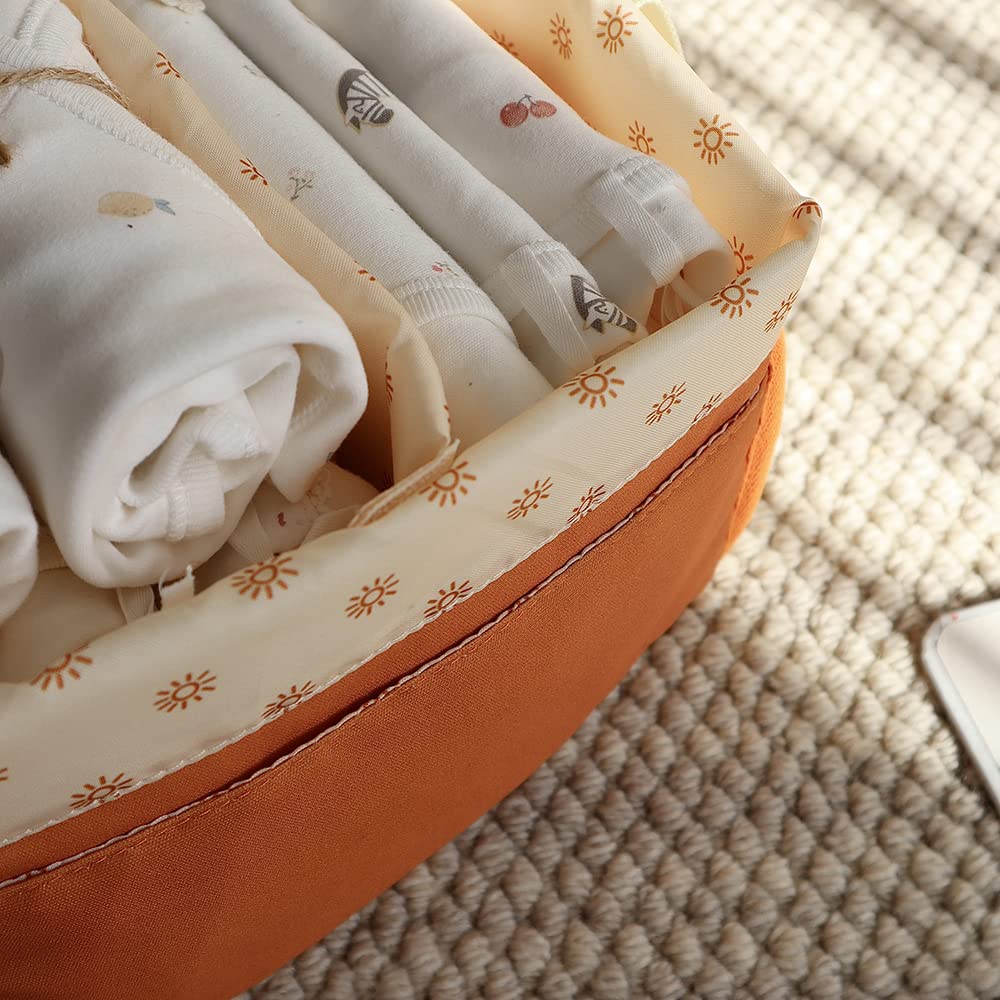 Organizador de pañales para bebé, cesta de almacenamiento portátil para pañales y toallitas de bebé, organizador de coche, regalo de guardería para recién nacidos