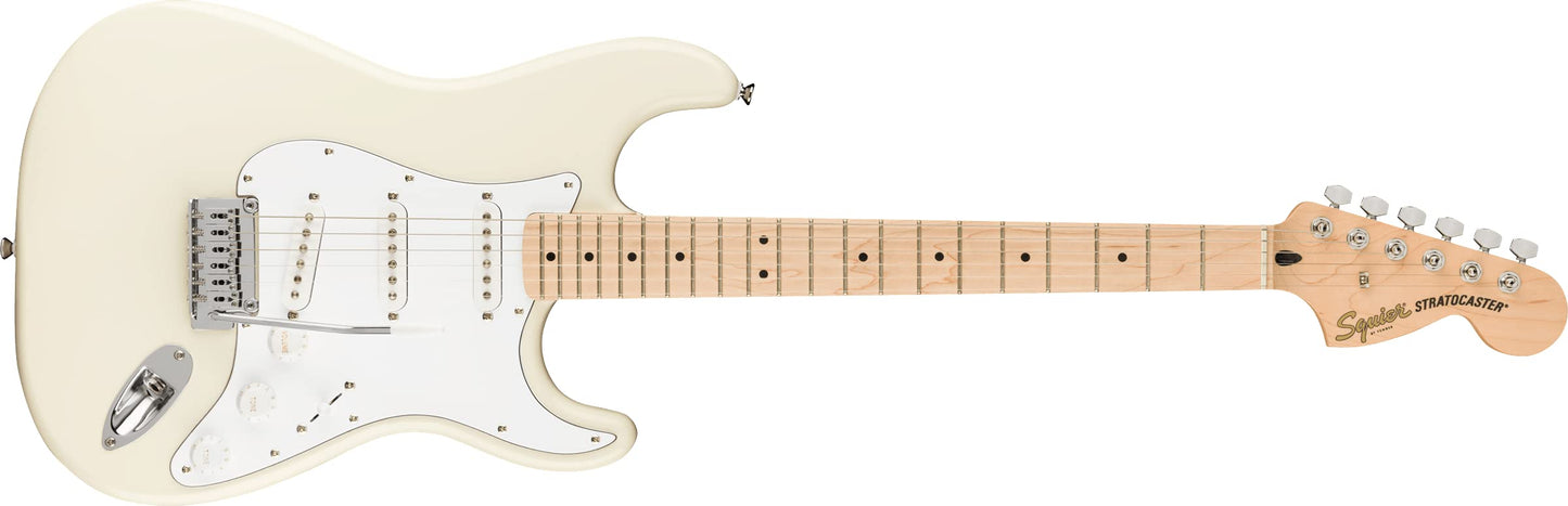 Fender - Squier Affinity Series Stratocaster - Guitarra eléctrica - Blanco olímpico con diapasón de arce