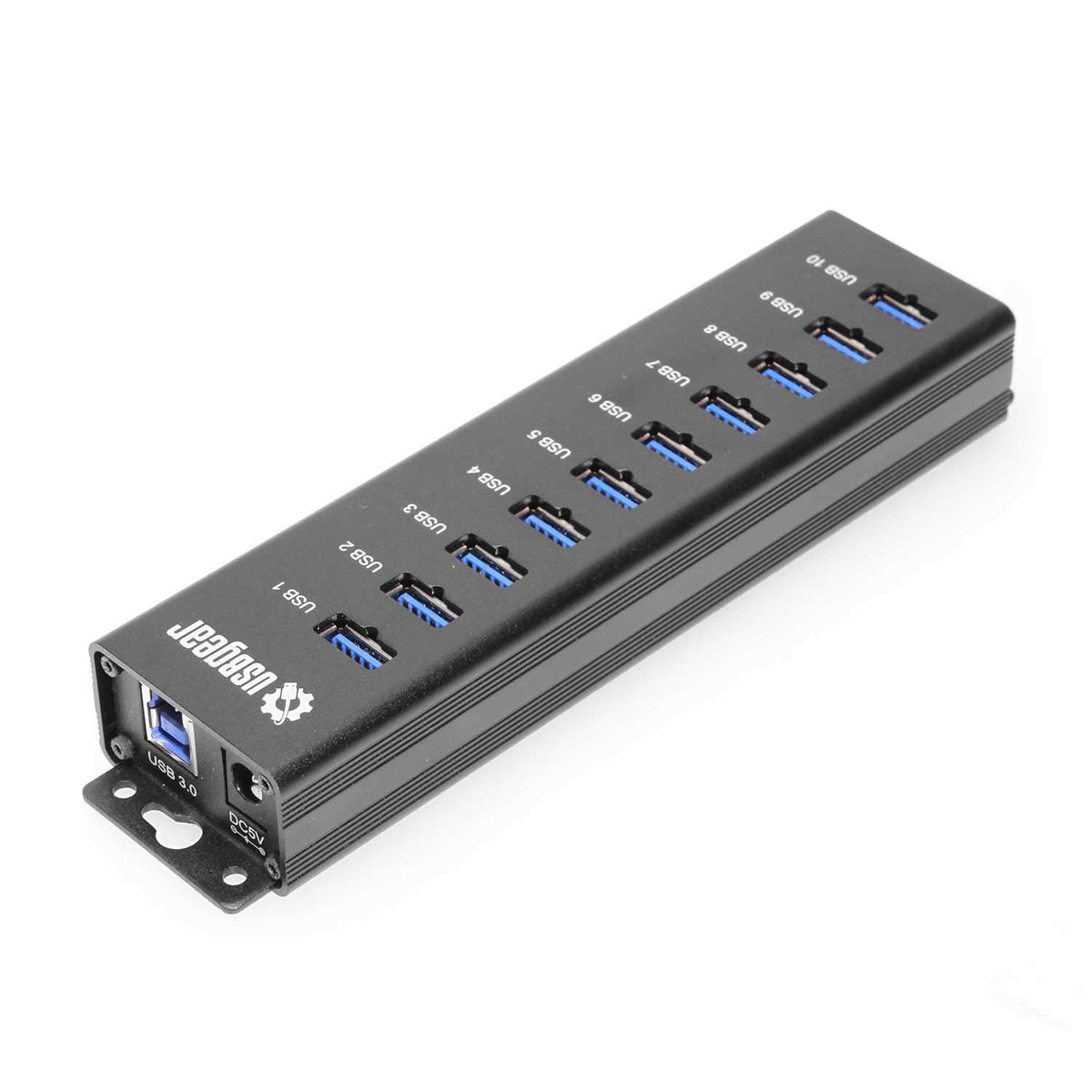 Hub de Datos USB 3.2 Gen 1 USBGear Negro con 10 Puertos de Superveloci ...