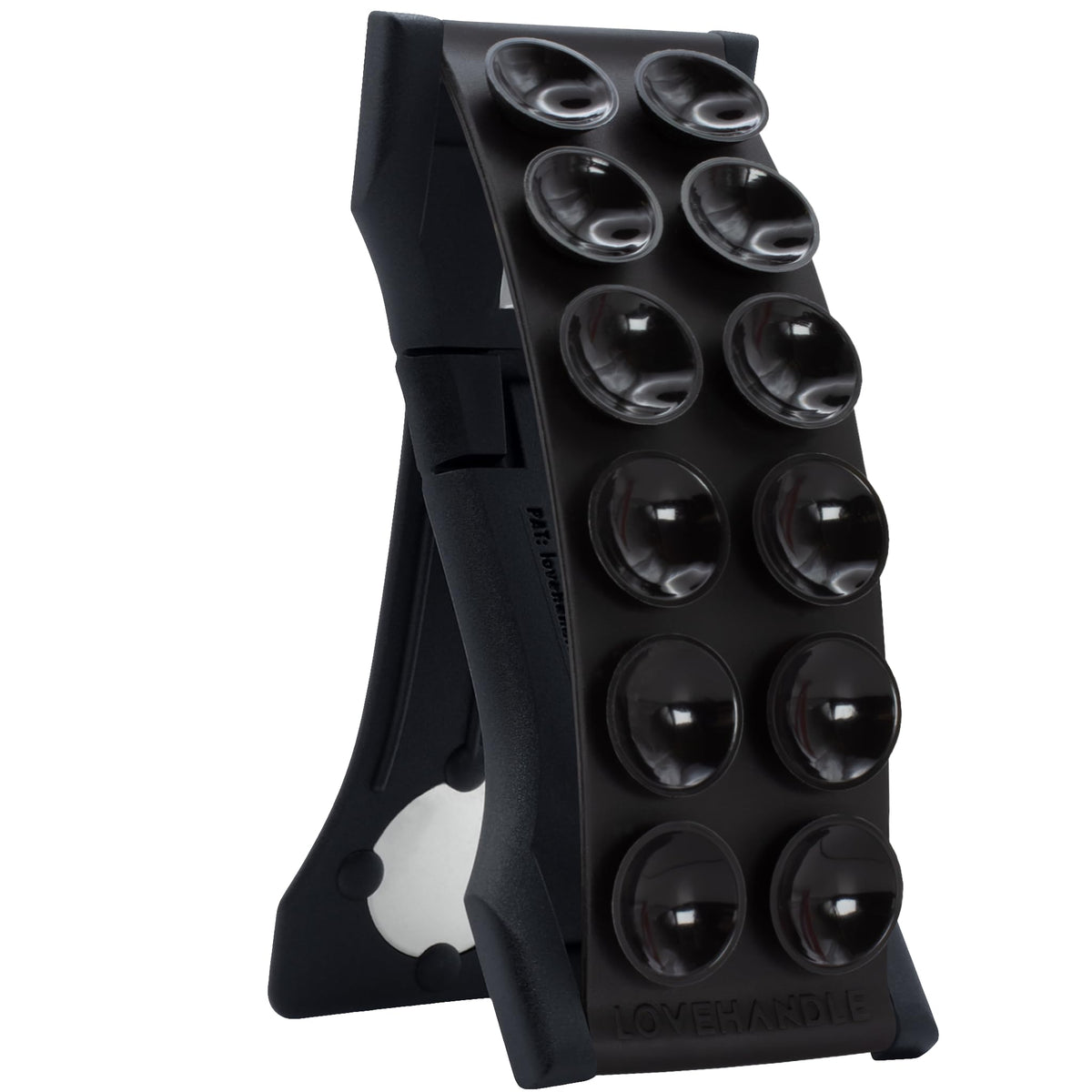 Agarre para Teléfono LOVEHANDLE PRO Negro con Correa de Ventosa Magnética y Soporte Fuerte