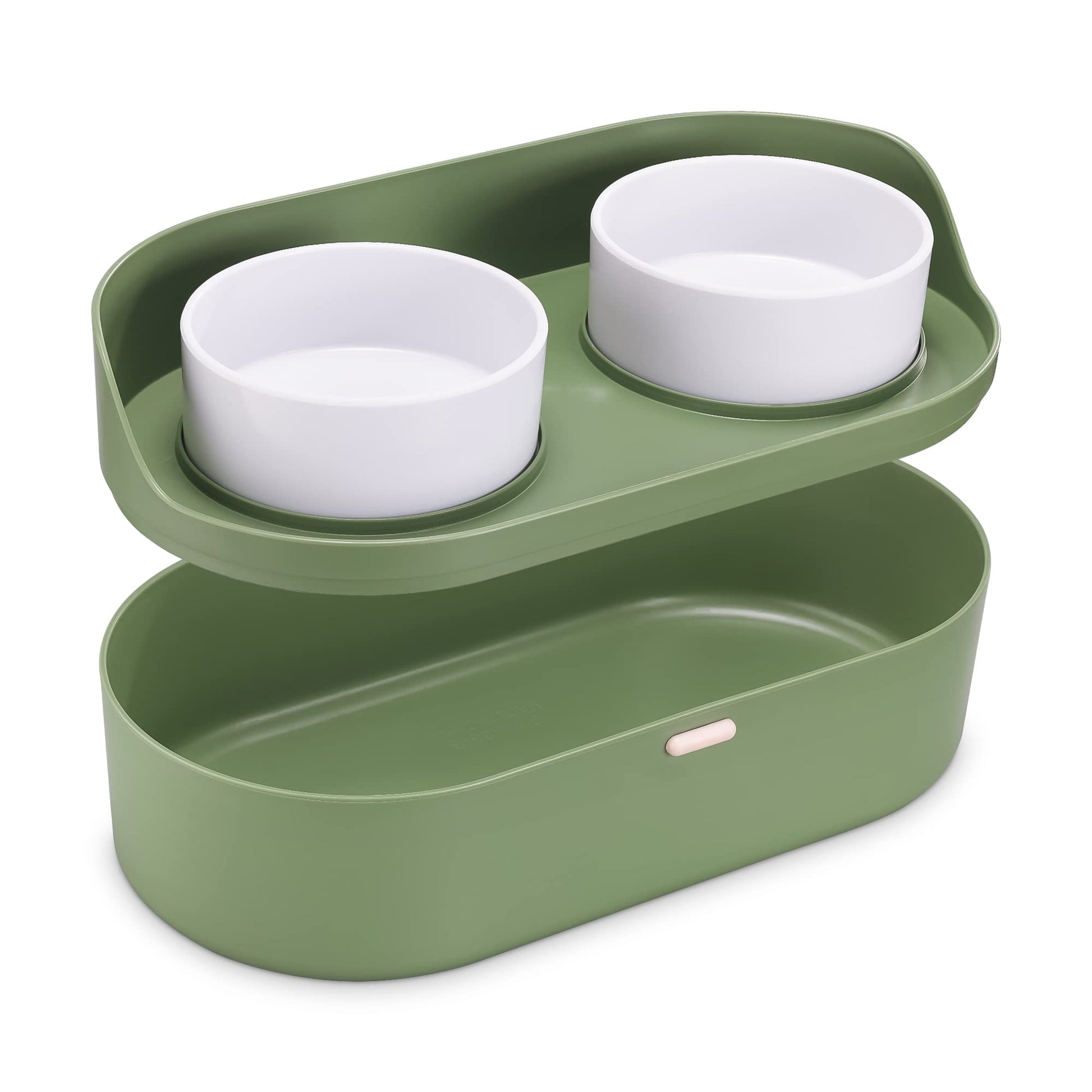 Set de Comederos Elevados Navaris Marrón con Tazones y Soporte para Perros y Gatos