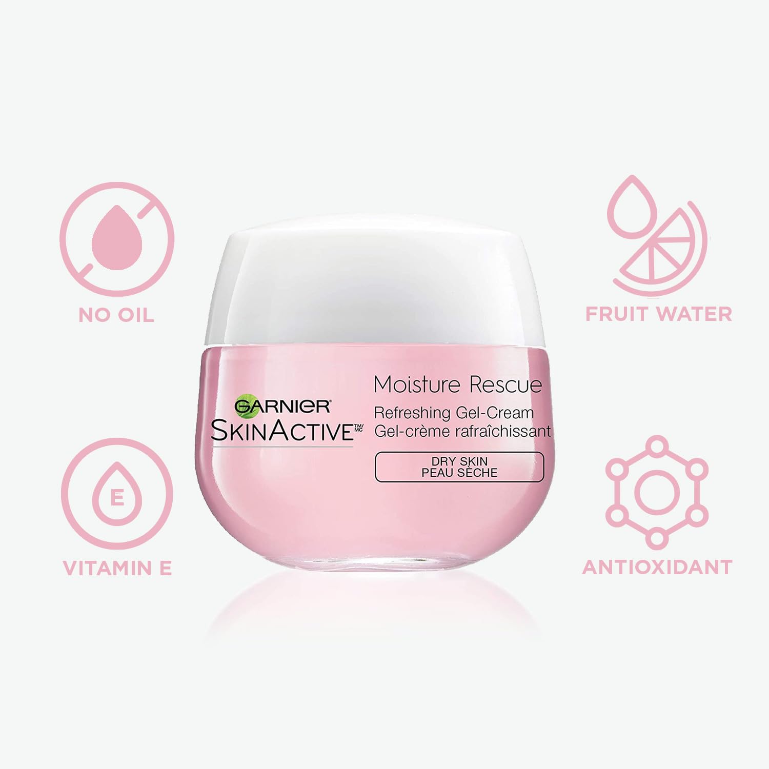 Garnier SkinActive Moisture Rescue Face Moisturizer, For Dry Skin, 1.7 oz.