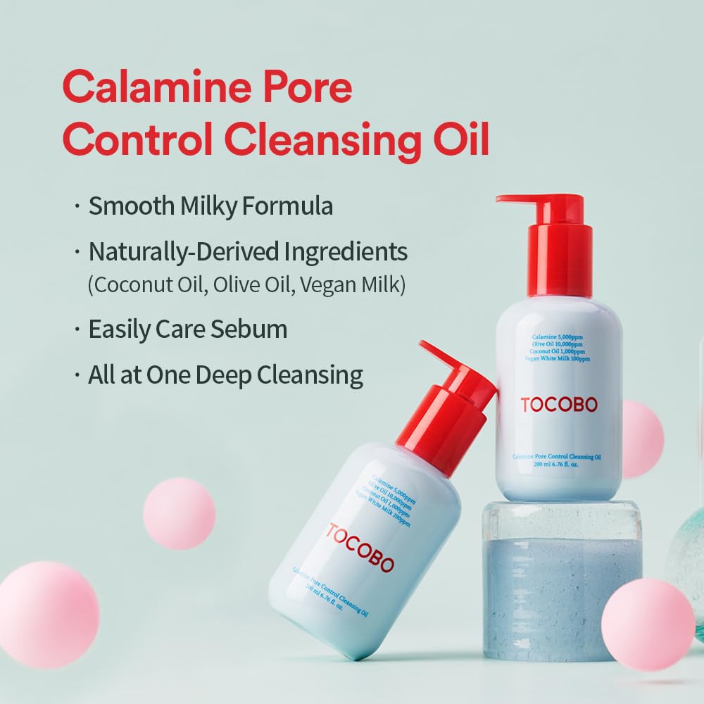 TOCOBO Calamine Pore Control Cleansing Oil 200 ml Aceite limpiador para espinillas