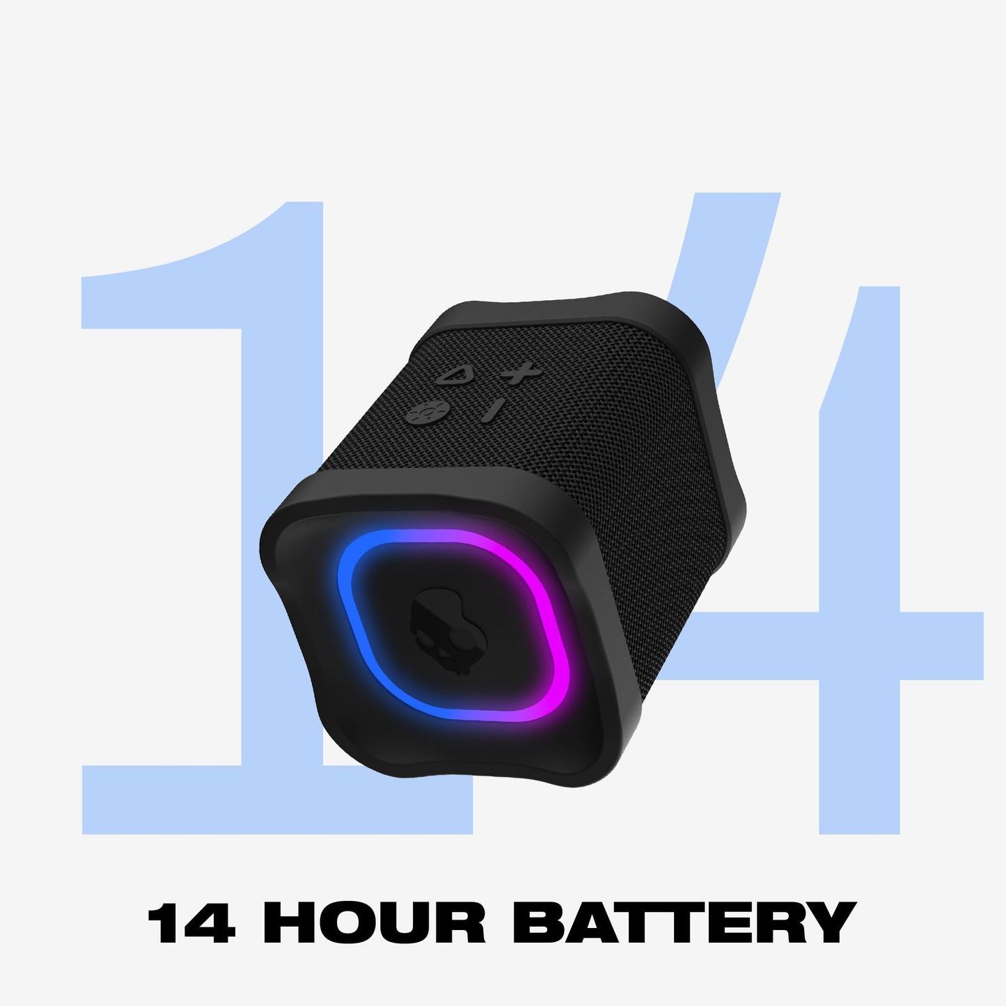 Lifeworks Altavoz Bluetooth inalámbrico Skullcandy Terrain Mini 2, Resistente al Agua IPX7, batería de 14 Horas, multienlace, Luces LED, Ligero y portátil.