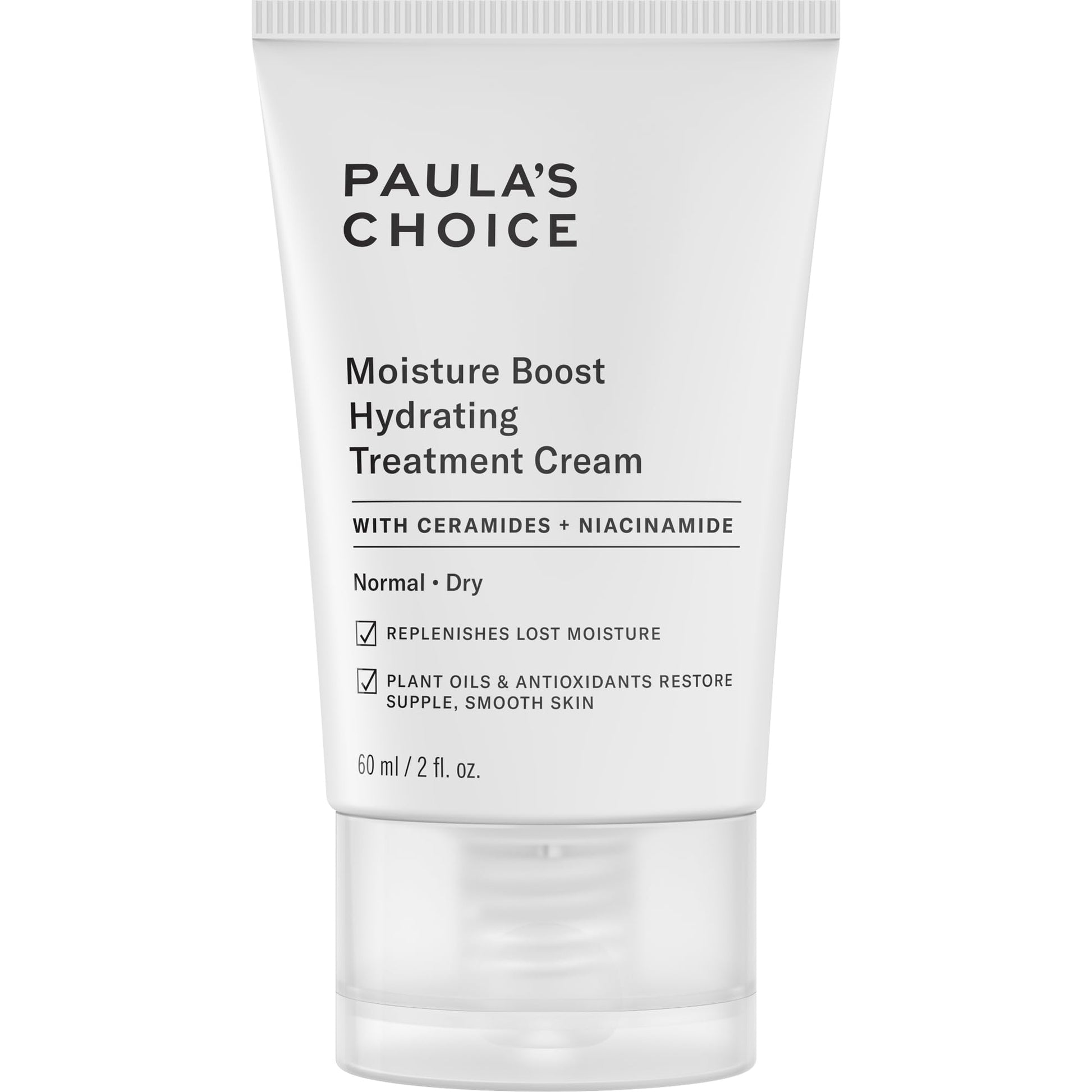 Paula's Choice Crema de tratamiento hidratante, niacinamida y ácido hialurónico, hidratante facial para piel seca, 2 onzas