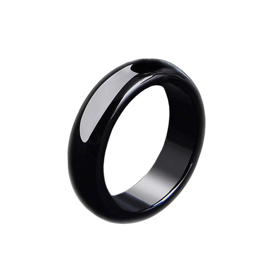 Loveso - Anillo de hematita para mujeres y hombres, unisex, anillo de piedra de hematita negra, equilibrio de ansiedad, chakra de raíz, regalo ideal para la familia y tu mejor amigo, talla 5-12, 10,