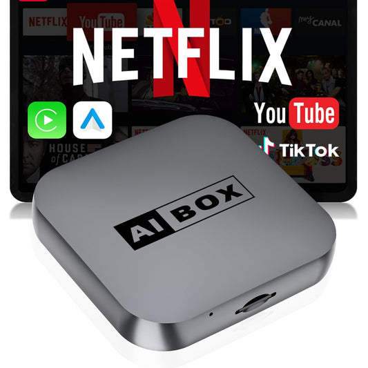 Adaptador Automático Inalámbrico Mejorado CarPlay Android con Netflix YouTube para Coche