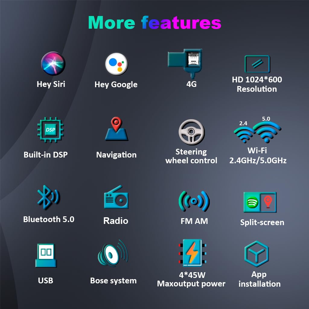 Radio de Coche SWTNVIN GMC Plata 4G LTE Android 13 8 Núcleos 4+64G