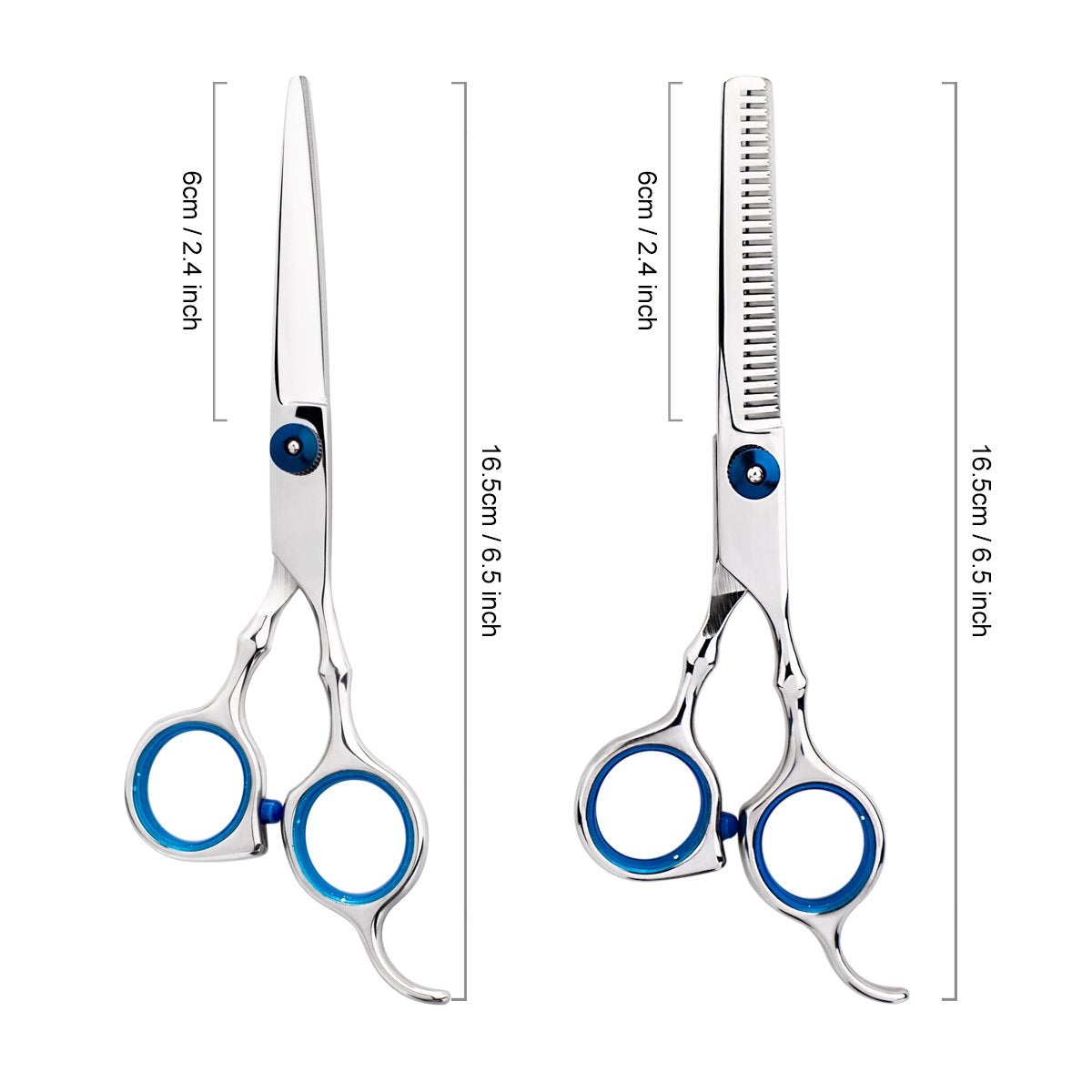 Professional Home Hair Cutting Kit - Quality Home Haircutting Scissors Barber/Salon/Home Thinning Shears Kit with Comb and Case for Men and Women