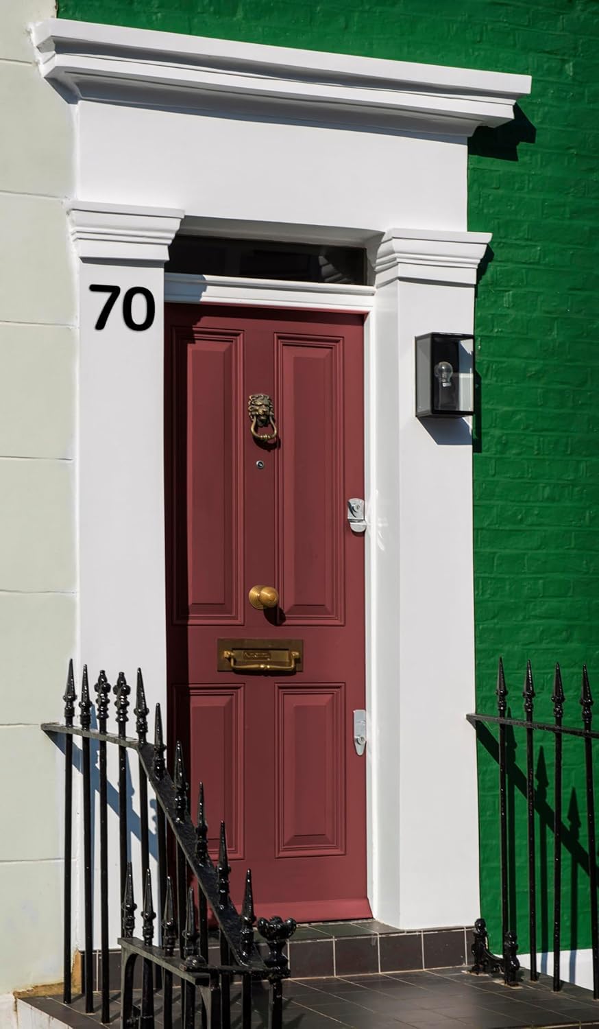 Números Modernos para Casa JARDÓN Negro con Kit de Instalación Exterior 5 Pulgadas