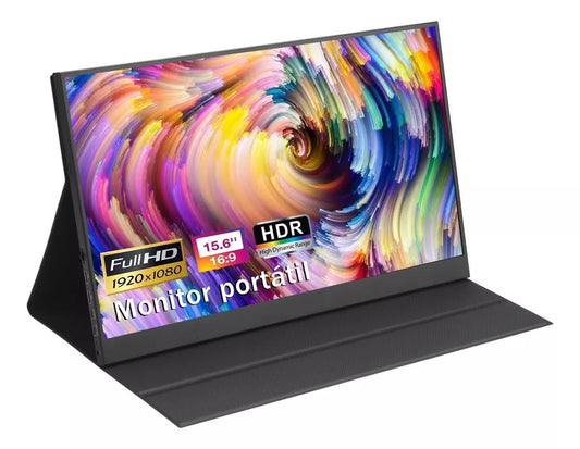 Kosiehouse Monitor Portátil 15.6 Pulgadas IPS FHD 1080P USB Type-C Pantalla para Laptop, Monitor Portable de Juego 100% SRGB HDR con HDMI/USB C para MacBook PC Xbox PS4/5 Nintendo Switch Teléfono