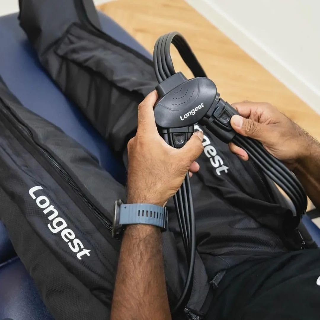 Longest Botas de Presoterapia Casa Profesional, Masajeador Piernas Compresion Aire, Presoterapia Drenaje Linfatico Completo, Botas Masaje de Compresion Para Circulacion y Celulitis - Tamaño S