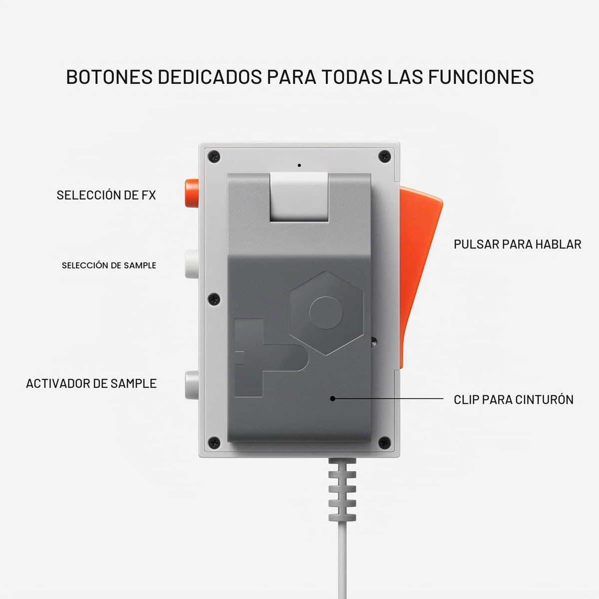 Micrófono Teenage Engineering EP–2350 FX–MIC con Efectos de Mano Reemplazables por el Usuario