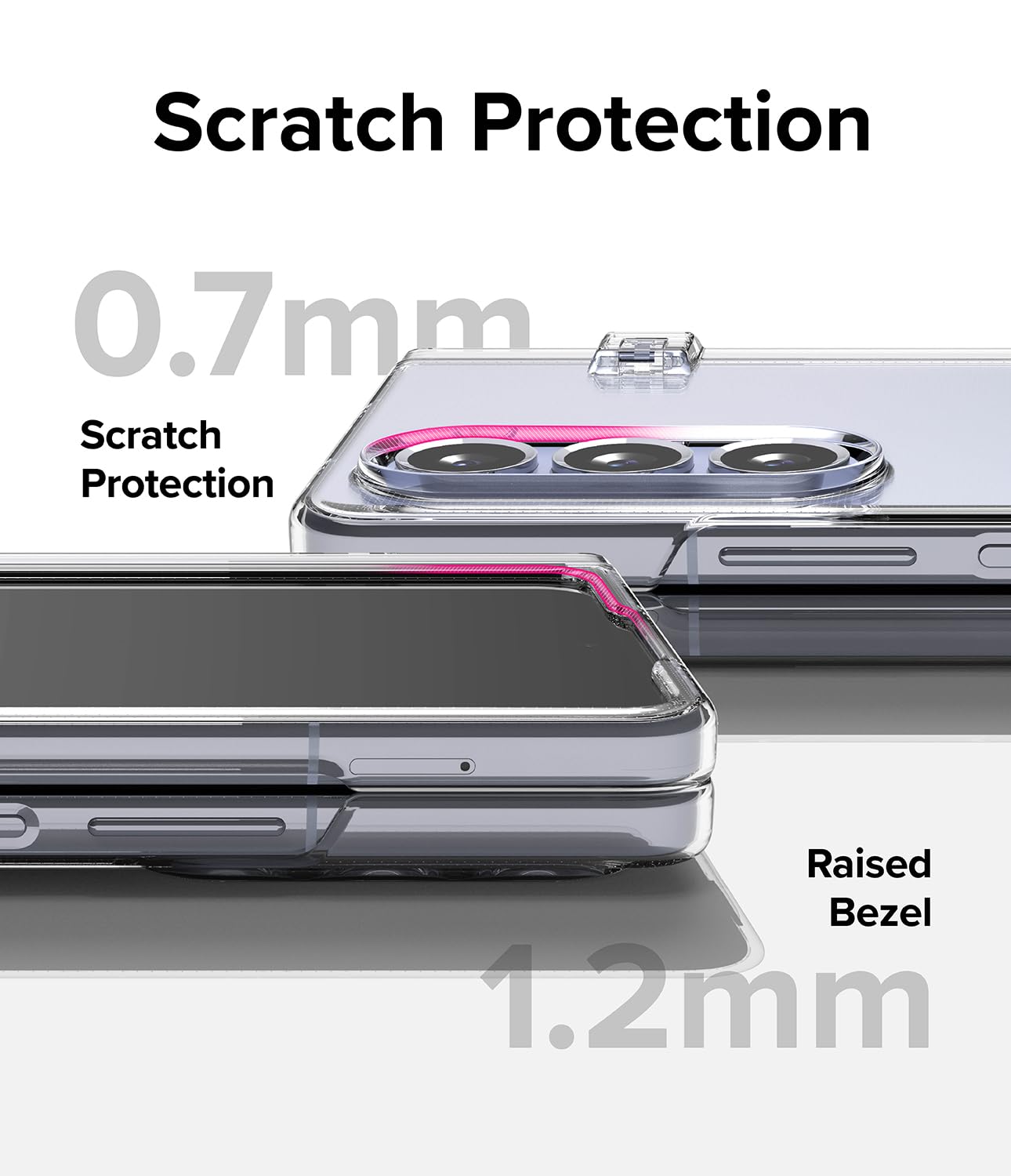 Funda Slim Hinge Ringke Clear Compatible Samsung Galaxy Z Fold 5 5G Tecnología Transparente Carcasa Sólida a Prueba de Choques