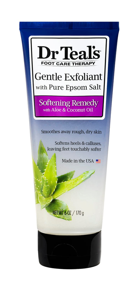 Dr Teal's Gentle Exfoliant With Pure Epson Salt by Dr Teal's Gentle Exfoliant with Pure Epsom Salt Softening Remedy with Aloe & Coconut Oil (Unisex) 177 ml