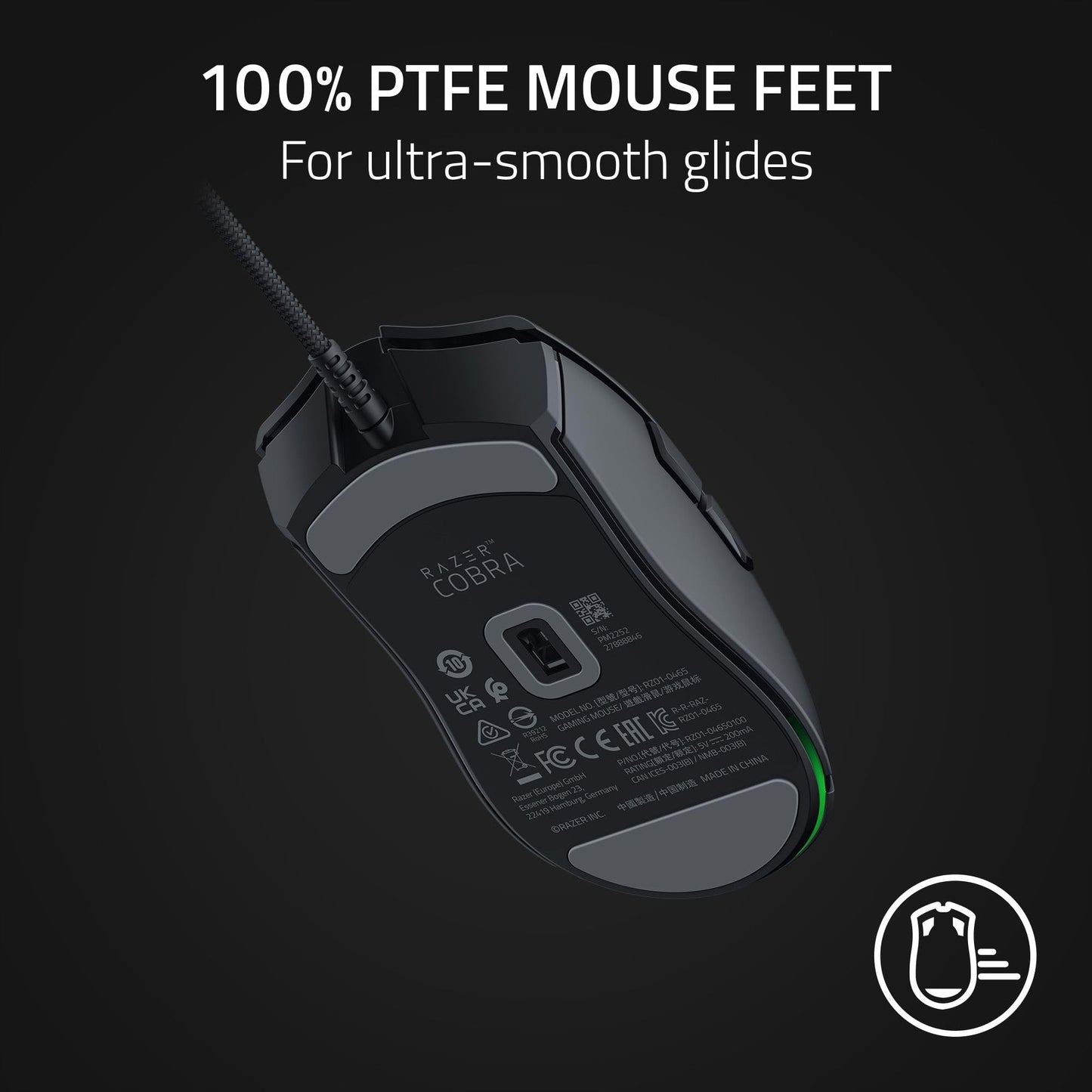 Ratón para Juegos Razer Cobra Negro con Iluminación Chroma RGB y Sensor Óptico 8500 dpi