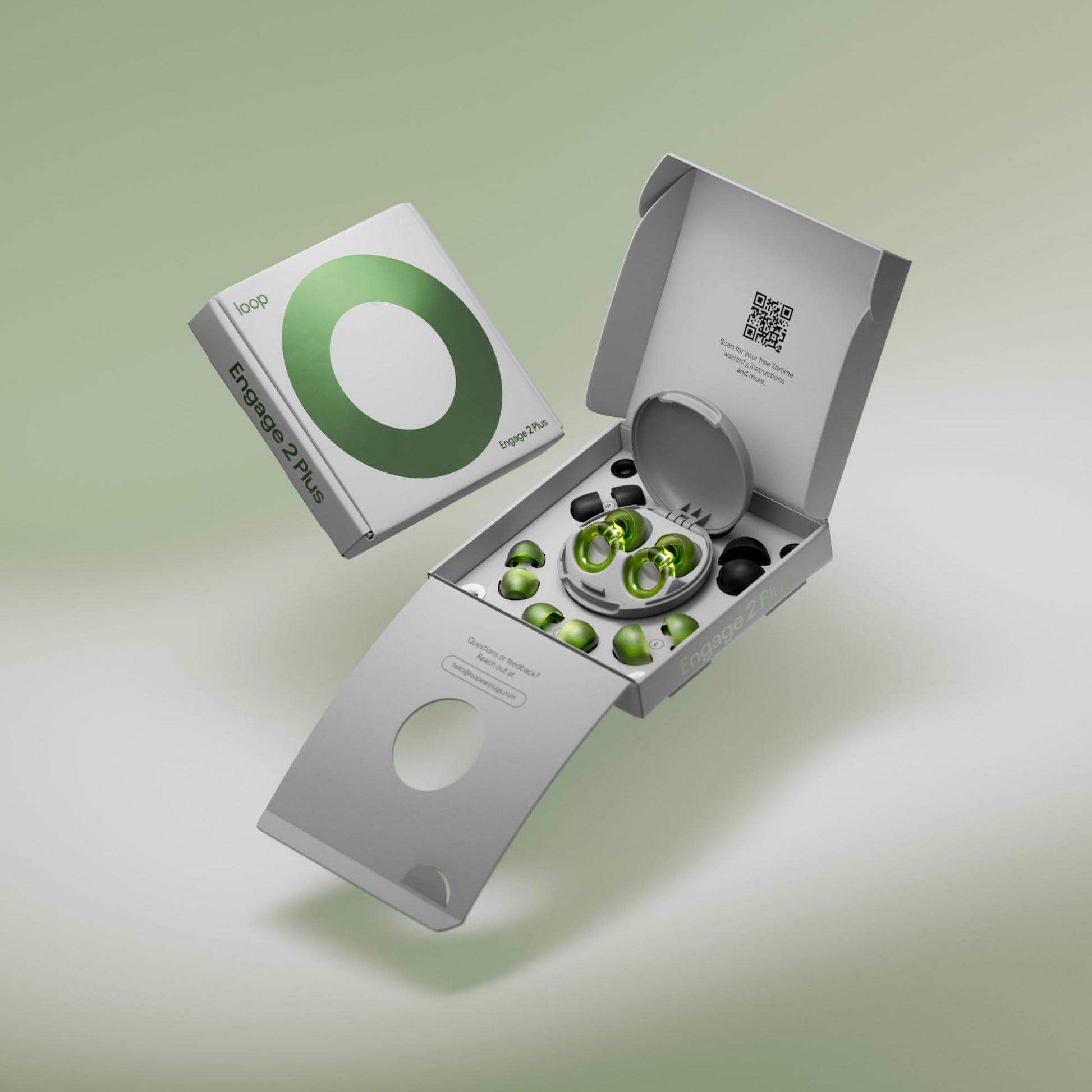 Loop Engage 2 Plus Tapones auditivos – Reducción del ruido cotidiano con voces claras para reuniones sociales, trabajo, conversaciones y para la sensibilidad al ruido – SNR16 dB + accesorio Mute