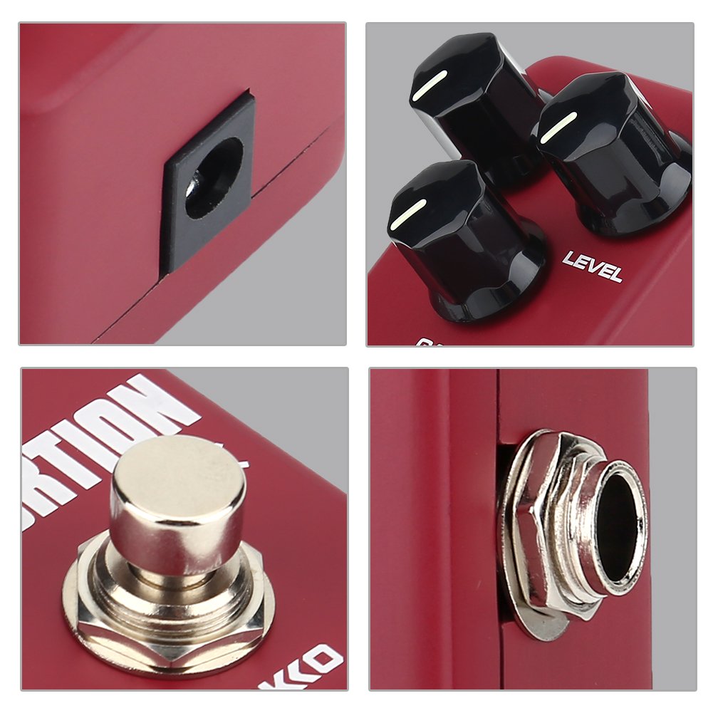 Pedal Para Guitarra KOKKO FDS-2 Aleación Aluminio Distorsión Mini 6,35 Mm Jack