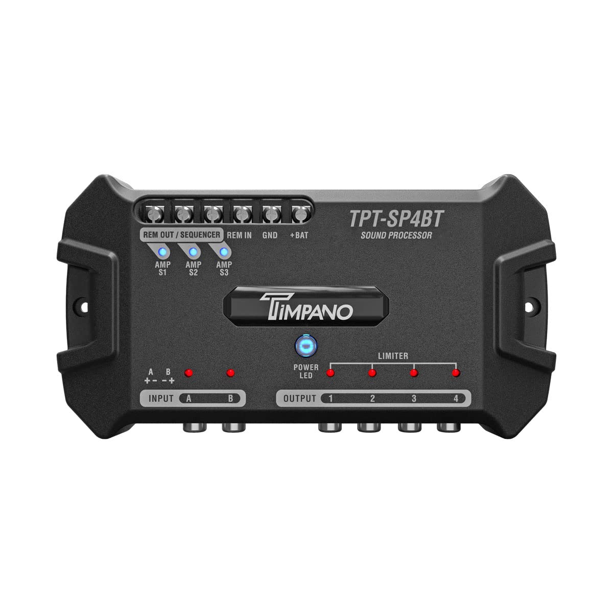 Procesador de Audio DSP Timpano Bluetooth con Voltímetro y Relé Remoto para Coche