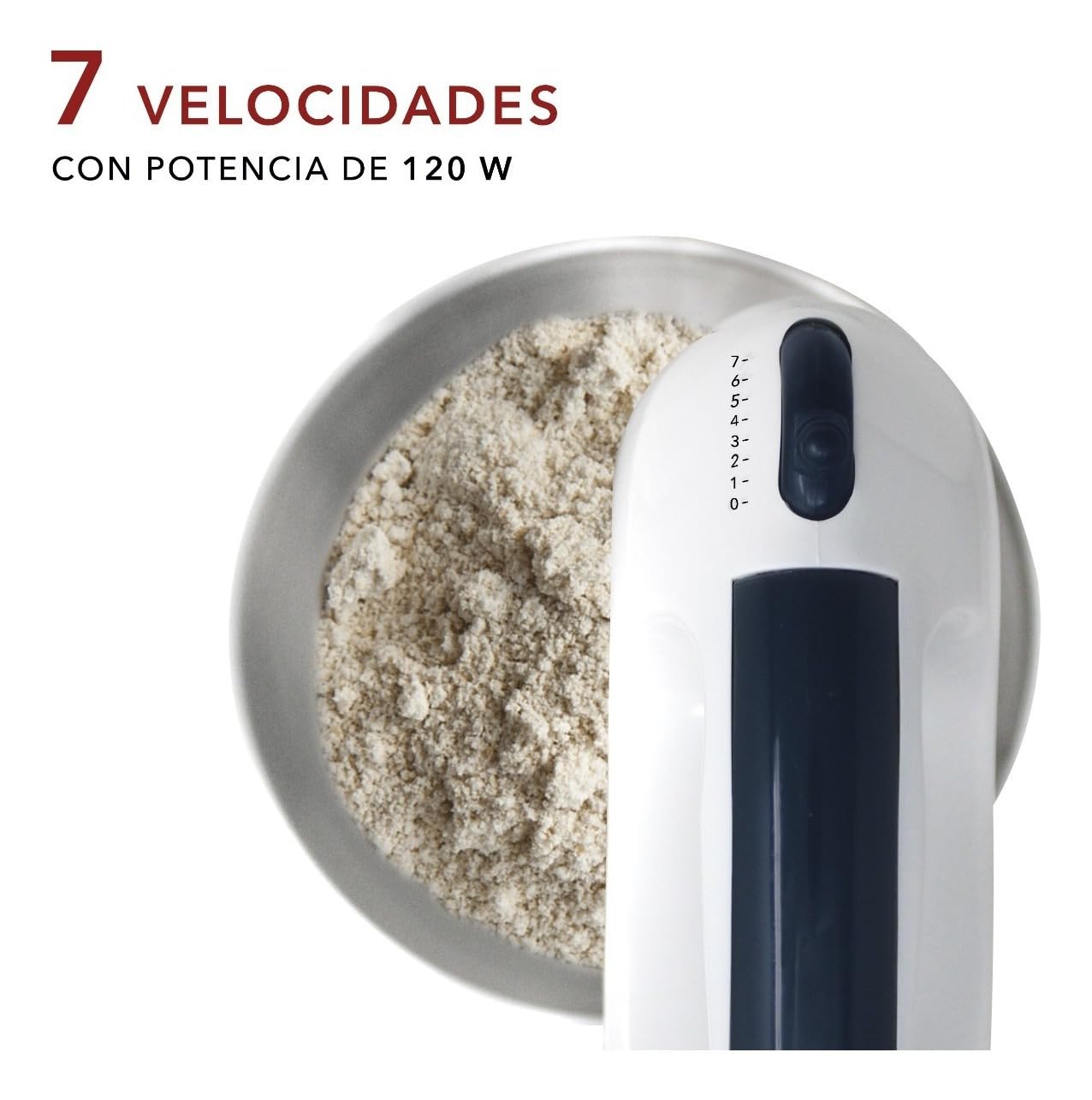 Batidora de Pedestal RCA Negro y Acero Inoxidable con 6 Velocidades Ajustables