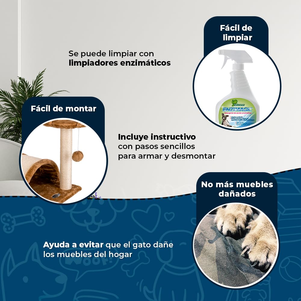 Fancy Pets Mueble/Rascador para Gato Estambul de 50 Centímetros de Altura