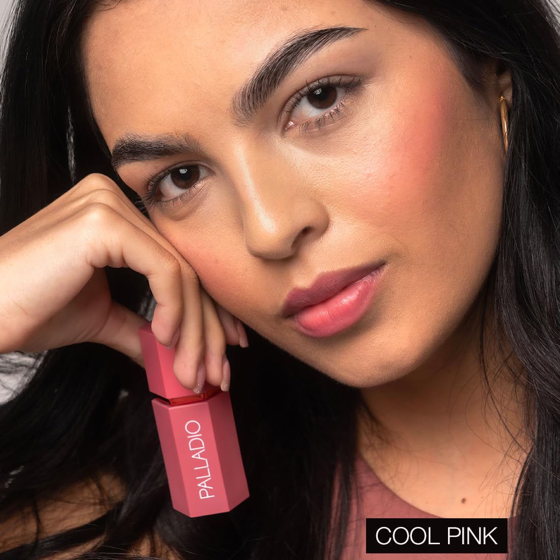 Palladio Rubor Líquido para Mejillas y Labios 2 en 1 Maquillaje, Rubor Facial, Fórmula Liviana en Crema, Resistente a Manchas, Rubor Pigmentado de Larga Duración, Acabado Radiante,Cool Pink