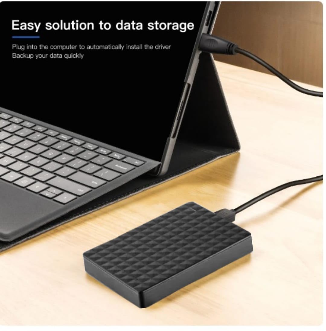 Genérico Disco Duro Externo 2 TB portátil SSD USB 3.1 Tipo C Unidad de Estado sólido portátil para PC, Laptop, Mac, Almacenamiento de Datos y Transferencia de Datos