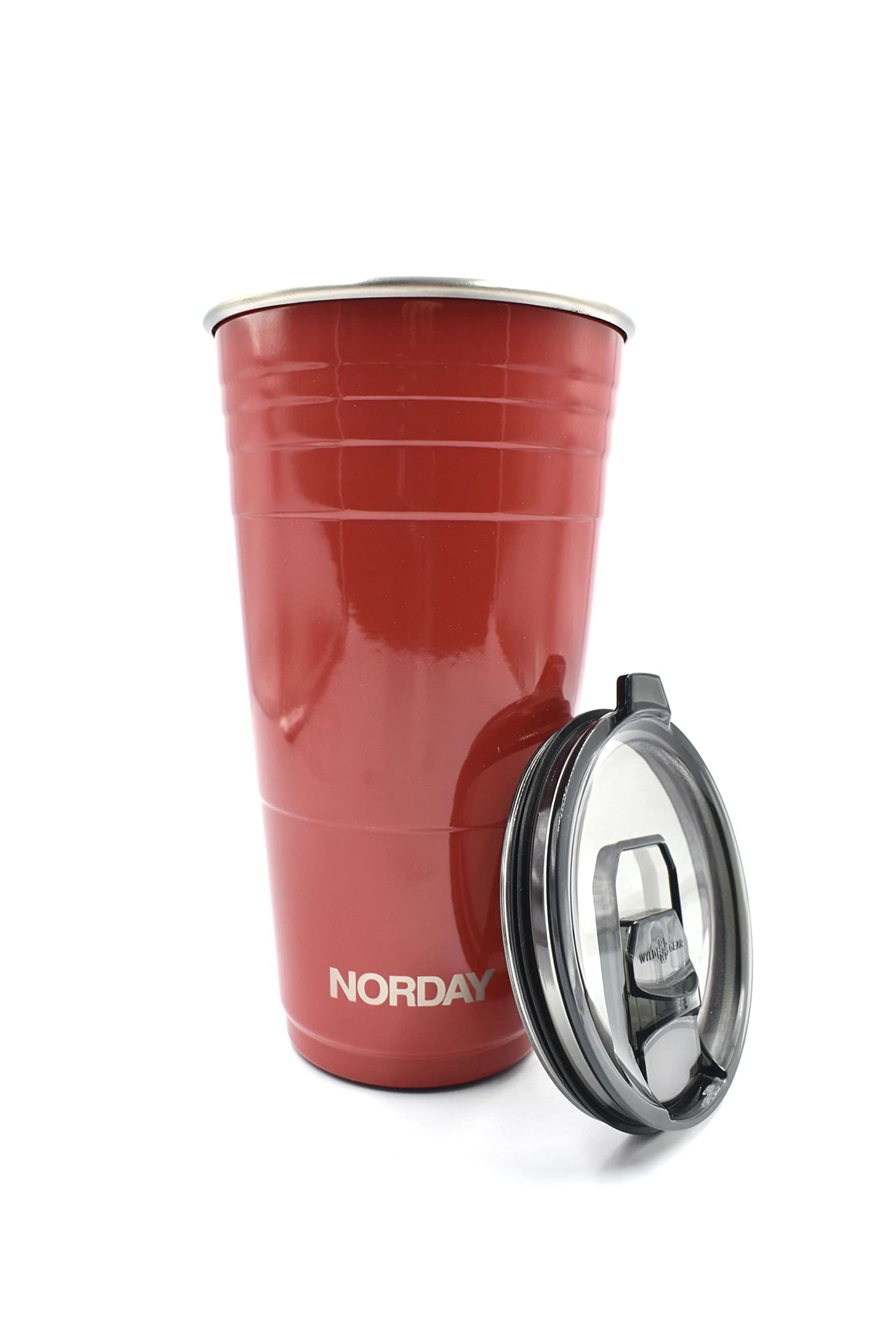 Termo de Acero Inoxidable Norday Rojo con Tapa Antiderrame y Doble Pared para Fiesta