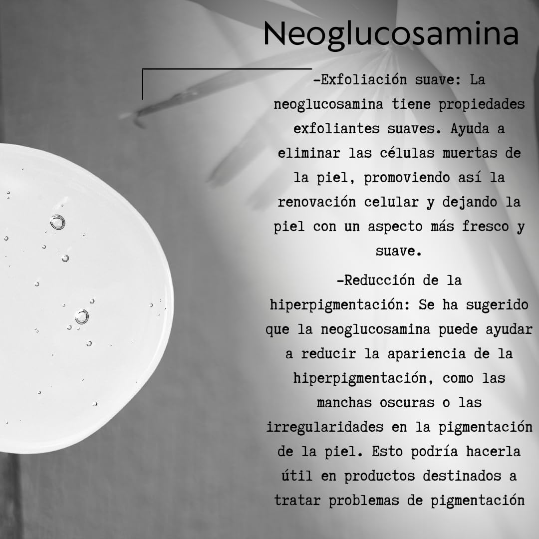 Serum Coctel Multinutrientes con Neoglucosamina, Extracto de Cúrcuma, Vitamina E, Retinol y Acido Hialuronico, Ayuda a la hiperpigamentacion, regenera el cutis, unifca el tono de tu piel.