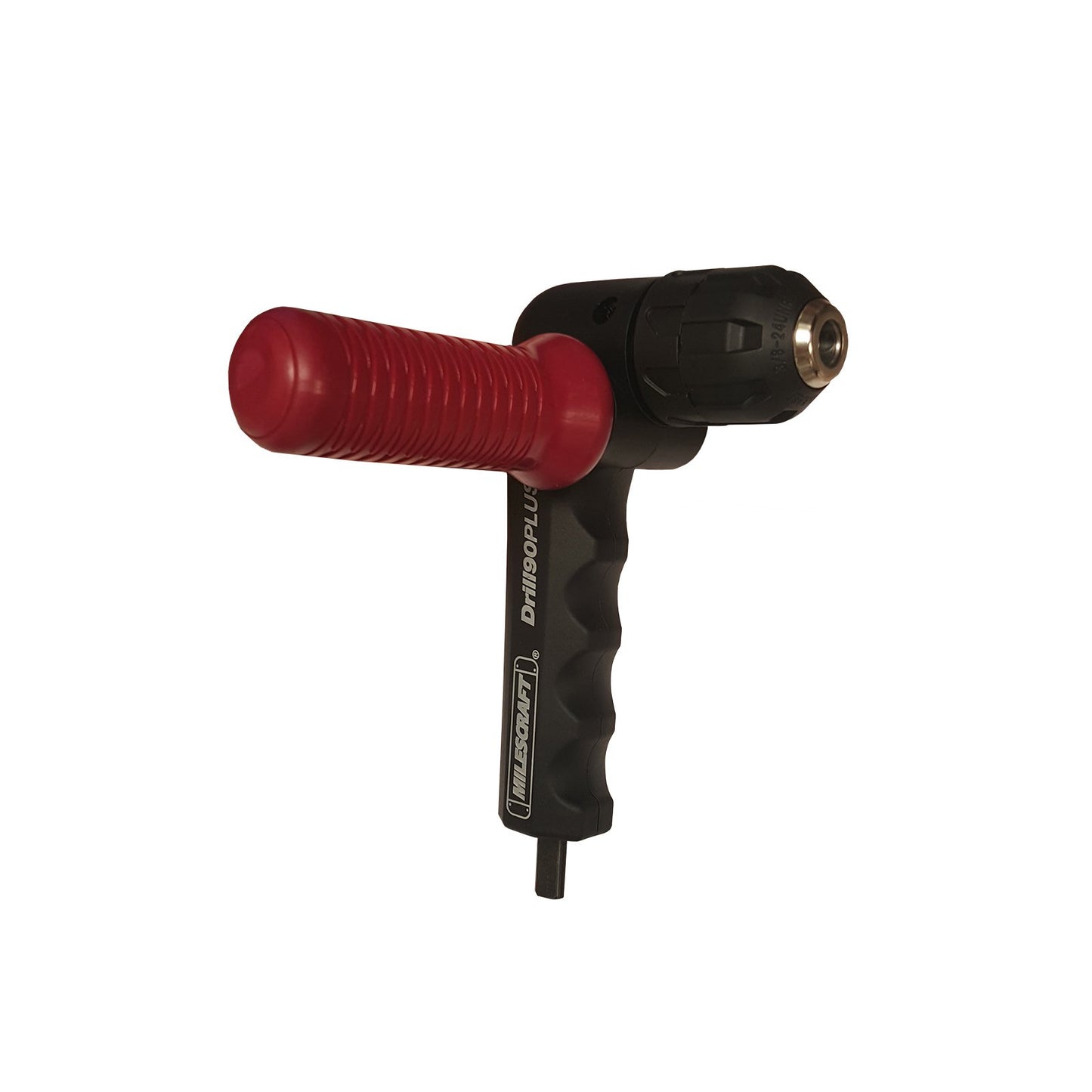 Milescraft 1304 Drill90PLUS - Accesorio de taladro en ángulo recto, negro y rojo