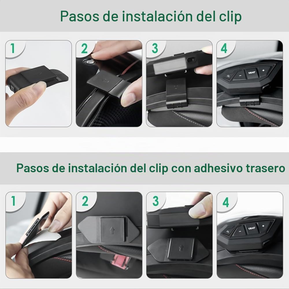 Intercomunicador Bluetooth iSunergy MS20 2000m Negro Universal para Motocicleta y Auricular con FM (2 Pack)