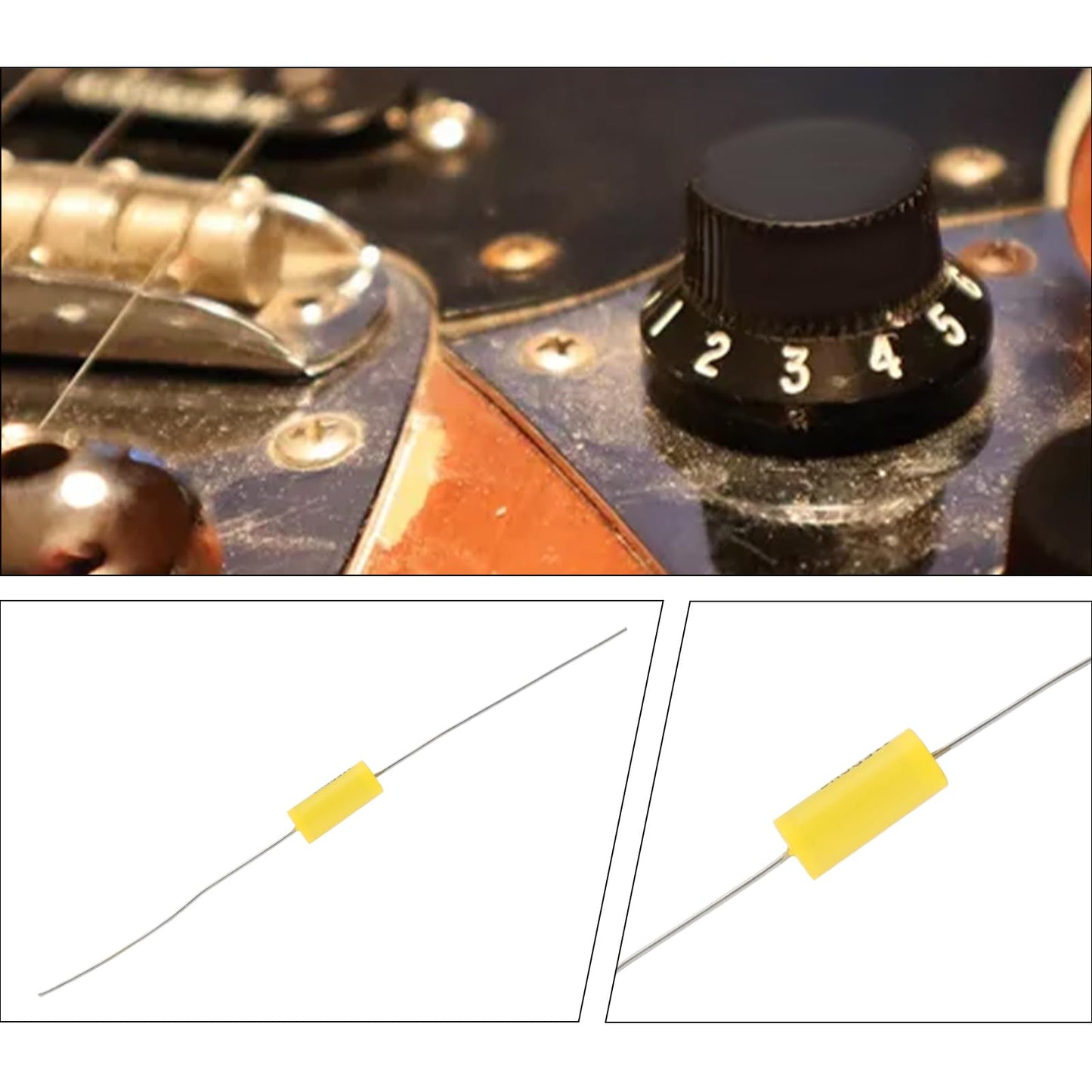 OTOTEC - 4 condensadores de 0.047uf para guitarra, condensadores, bocinas individuales y tapas Humbuckers para guitarra eléctrica y bajo