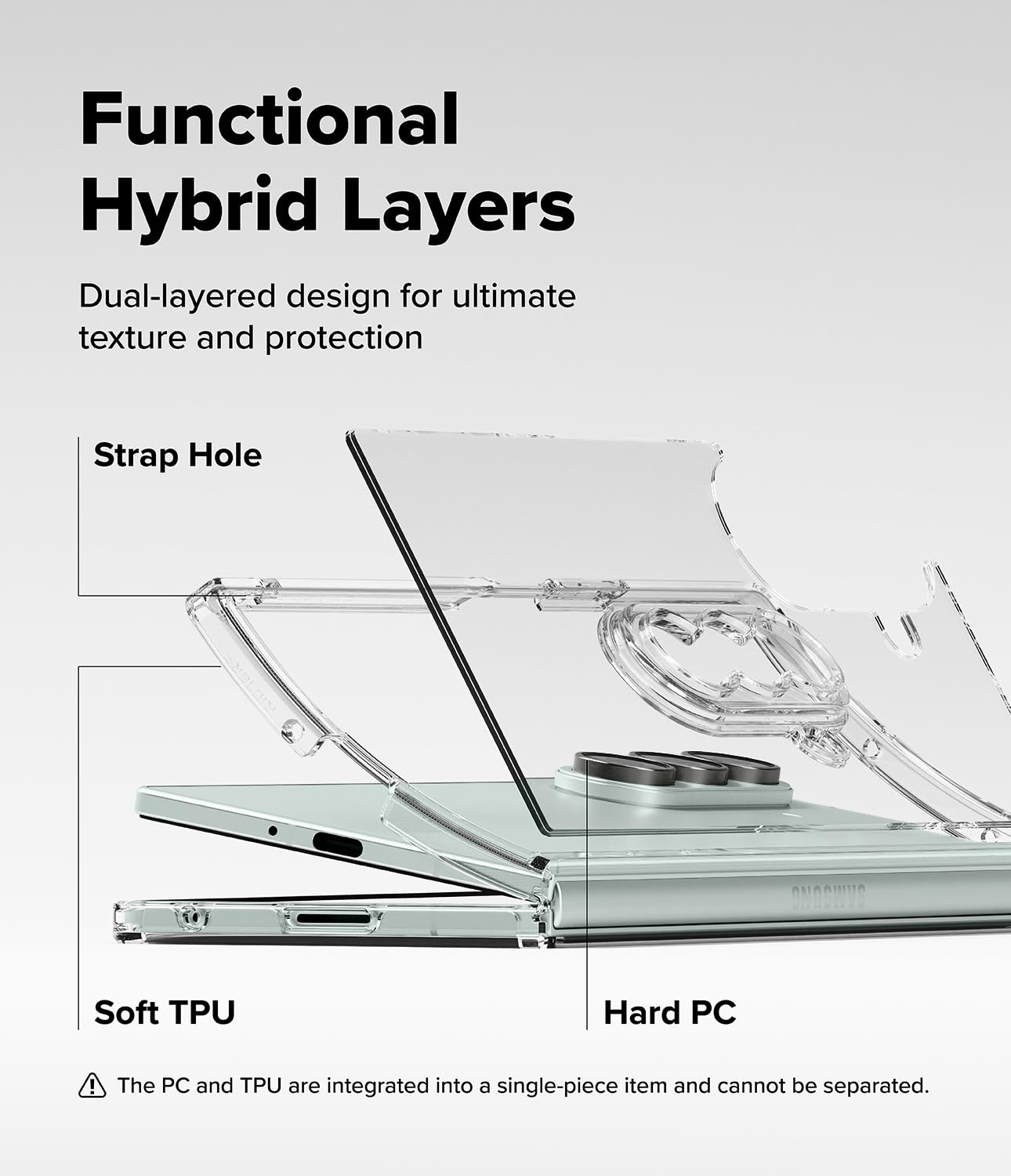 Funda Compatible Samsung Galaxy Z Fold 7 Ringke Clear con Parachoques a Prueba de Golpes y Protección de Lente Transparente Avanzada