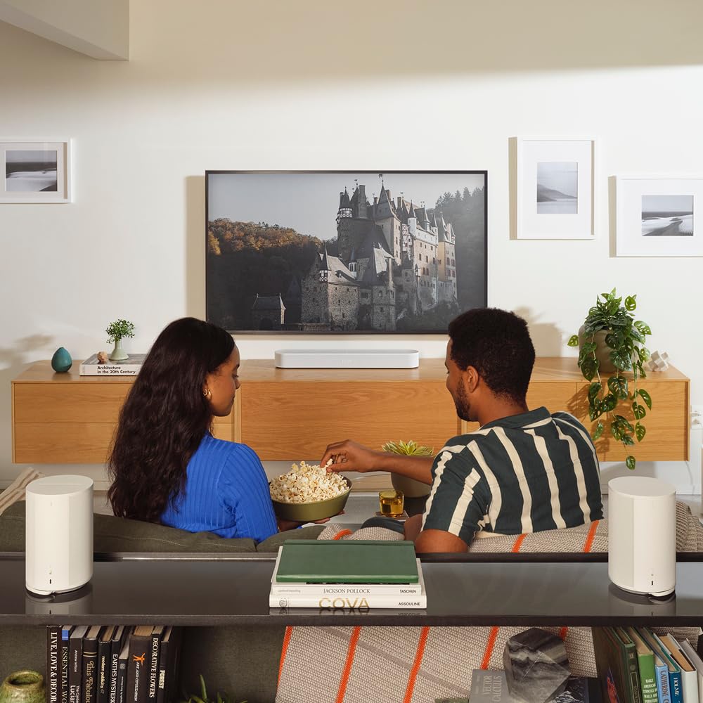 Sonos Beam (Gen 2) Barra de Sonido Inteligente para TV de tamaño Compacto con tecnología Dolby Atmos
