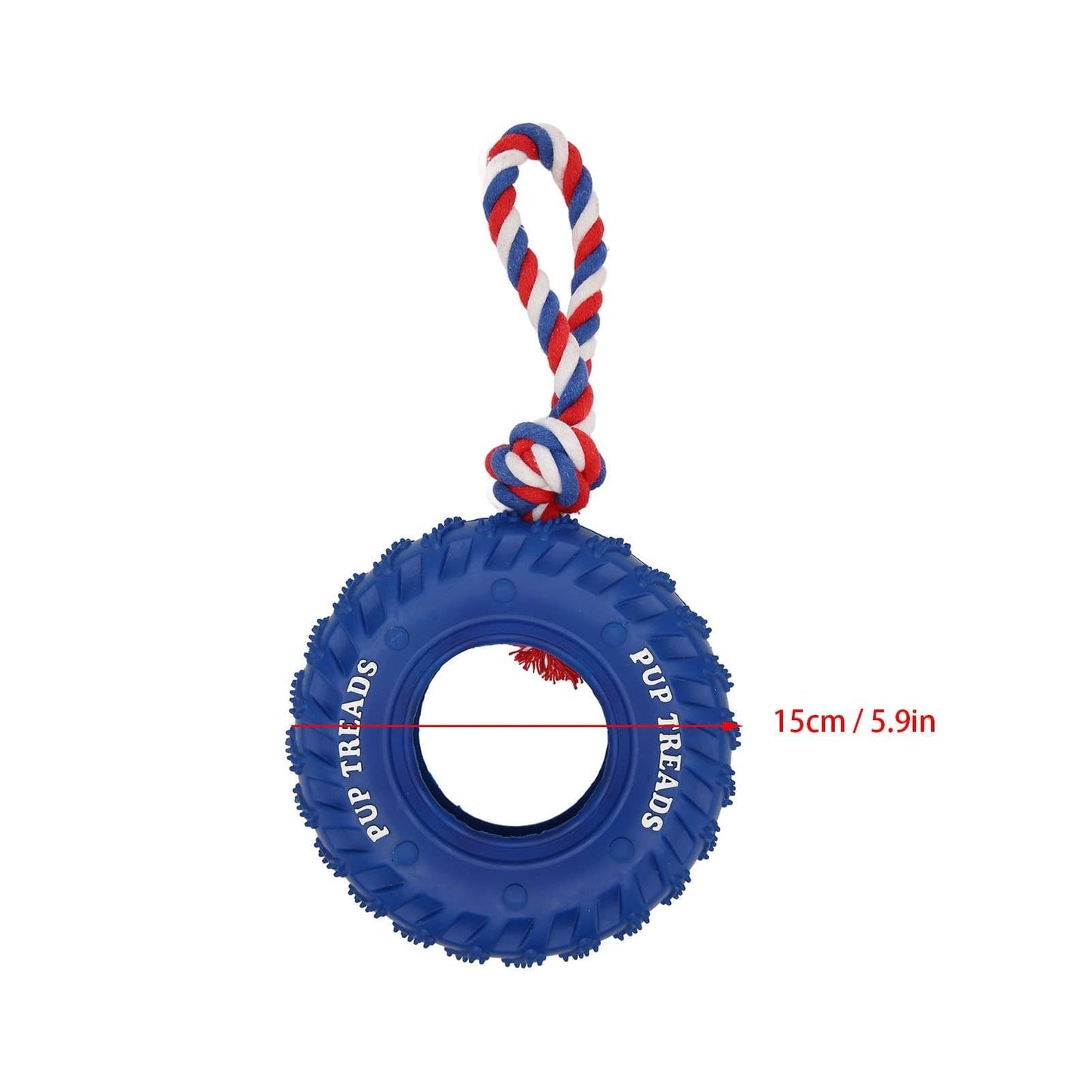 Juguetes para Perros para Masticadores Agresivos, Juguetes para Masticar Neumáticos para Perros con Cuerda, Juguetes para Masticar Cachorros De Goma para Juguetes Masticables para Perro(Blue)