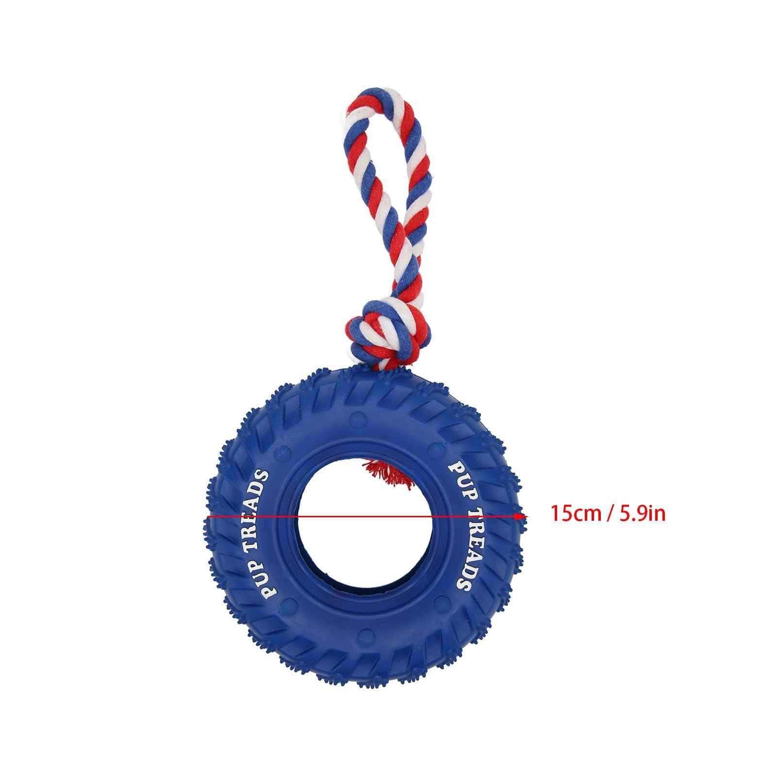 Juguetes para Perros para Masticadores Agresivos, Juguetes para Masticar Neumáticos para Perros con Cuerda, Juguetes para Masticar Cachorros De Goma para Juguetes Masticables para Perro(Blue)
