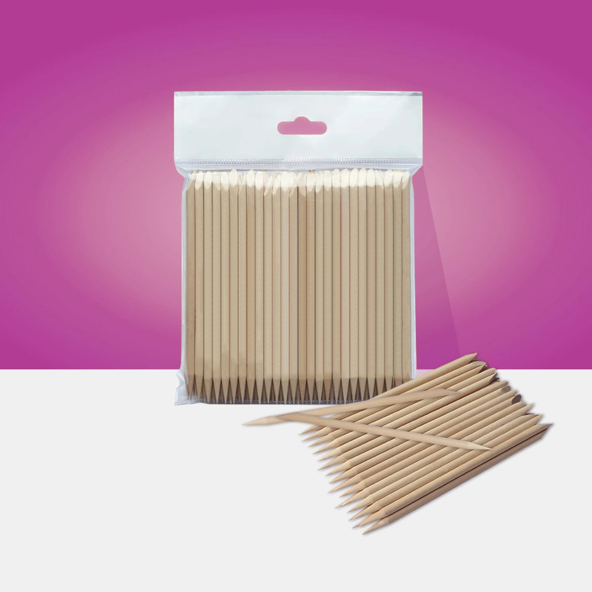 Staleks Palitos De Madera De Naranja Pro Expert (100 Unidades) – 150 Mm, Madera Natural, Herramientas De Manicura Y Decoración De Uñas Para Uso Profesional Y Doméstico