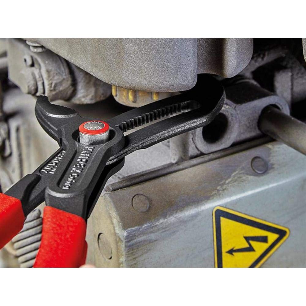 Knipex 87 21 300 SB Cobra Quickset Tenaza para Bombas de Agua Hightech Atramentado Recubiertos de Plástico Antideslizante, color Gris, 300 mm