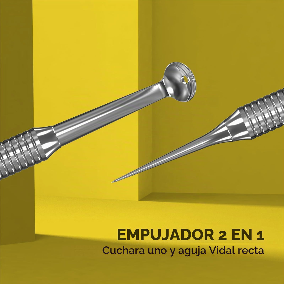 Staleks Pro Cosmetology Herramienta de doble extremo Expert 20 Tipo 4 - Una cuchara y aguja Vidal - Removedor de puntos negros de acero inoxidable - Herramienta extractor de espinillas