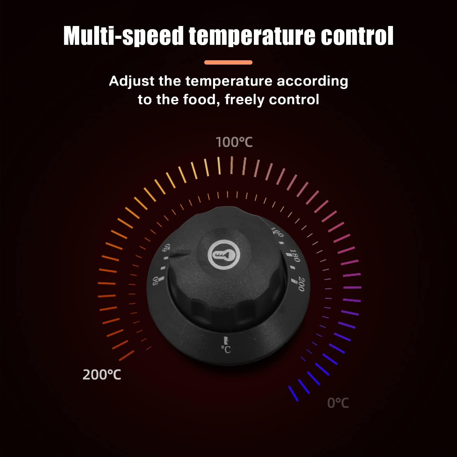 Freidora Eléctrica DULONG Acero Inoxidable Control de Temperatura para Cocina Casera